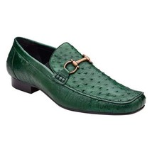 Belvedere Shoes Bartolo Ostrich Loafer Forest Green 1026OB image 5