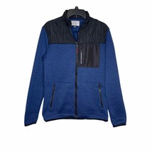 Flag &amp; Anthem Men Jacket Quilted Fleece Colorblock Zip Up Front Pockets ... - £20.62 GBP