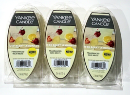 3 Packs Yankee Candle Iced Berry Lemonade Fragranced Wax Melts 2.6 Oz - £20.77 GBP