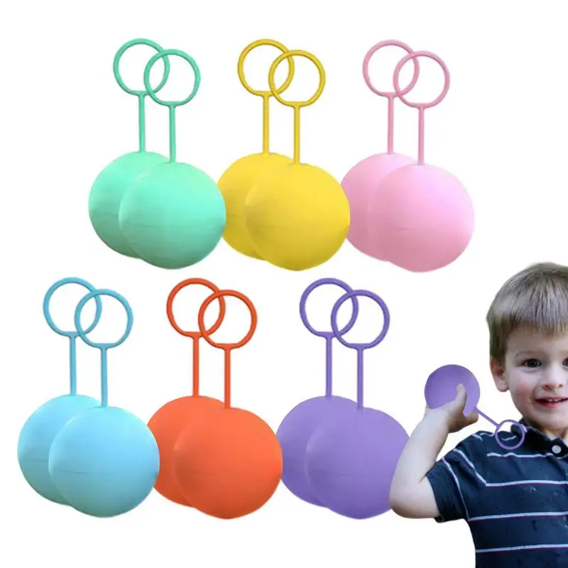 S 12pcs silicone refillable water balloons reusable water toys self sealing safe to use thumb200