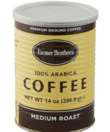 FARMER BROTHERS MEDIUM ROAST GROUND COFFEE 100% ARABICA 14 OZ / 1 CAN - £17.99 GBP