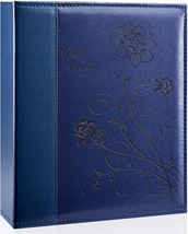 Photo Album 8X10 Clear Pages Pockets Leathe Cover Slip Slide in Photo Album - $20.54