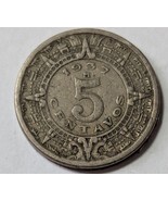 1937 Mexico  5 Centavos Standard Circulation Copper-Nickel Coin - $6.78 CAD