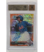 2017 Bowman Chrome Prospect Luis Carpio Auto &amp; Orange Shimmer Ref BGS 10... - $2,778.29 MXN