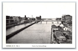 Harbor View From Railroad Bridge Oswego New York NY UNP Unused UDB Postcard V14 - £10.68 GBP
