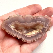 Mexican Laguna Agate Pink Freeform Sliced Geode 67x37x20 mm Gemstone Specimen - £46.36 GBP