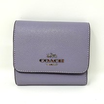 Coach Small Trifold Wallet	in Mist Purple Leather CF427 New With Tags - $176.22