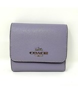 Coach Small Trifold Wallet in Mist Purple Leather CF427 New With Tags - $105.73