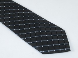 Men's Woven Tie Hankie Set J.Valintin Private Collection R81 Black Gray image 2