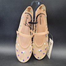 New With Tags No Boundaries Women&#39;s Floral Mesh Mary Jane Flat Shoes Size 8 - $19.79