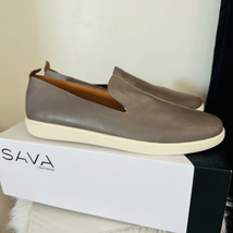 SAVA Nell Flat Italian Leather Slip on Shoe, Size 11.5/12, Euro 42, Gray... - £88.73 GBP
