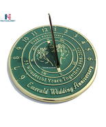55th Emerald Wedding Anniversary Sundial Gift Idea is A Great Present fo... - £70.93 GBP