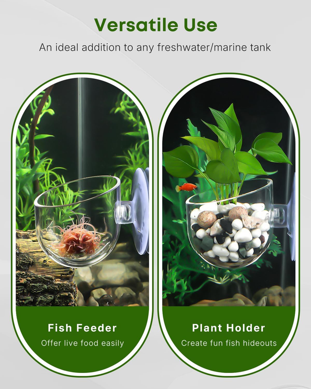 Pawfly 2 Pcs Aquarium Plant Holder, Fish Tank Plant Pot for Aquascape Decoration Item image 2