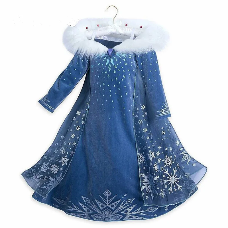 Play 2022 New A Dress Girls Party Vestidos CosPlay Girl Clothing Anna Snow Queen - £31.97 GBP