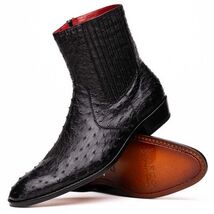 GIORGIO Genuine Ostrich Chelsea Boot Black image 3