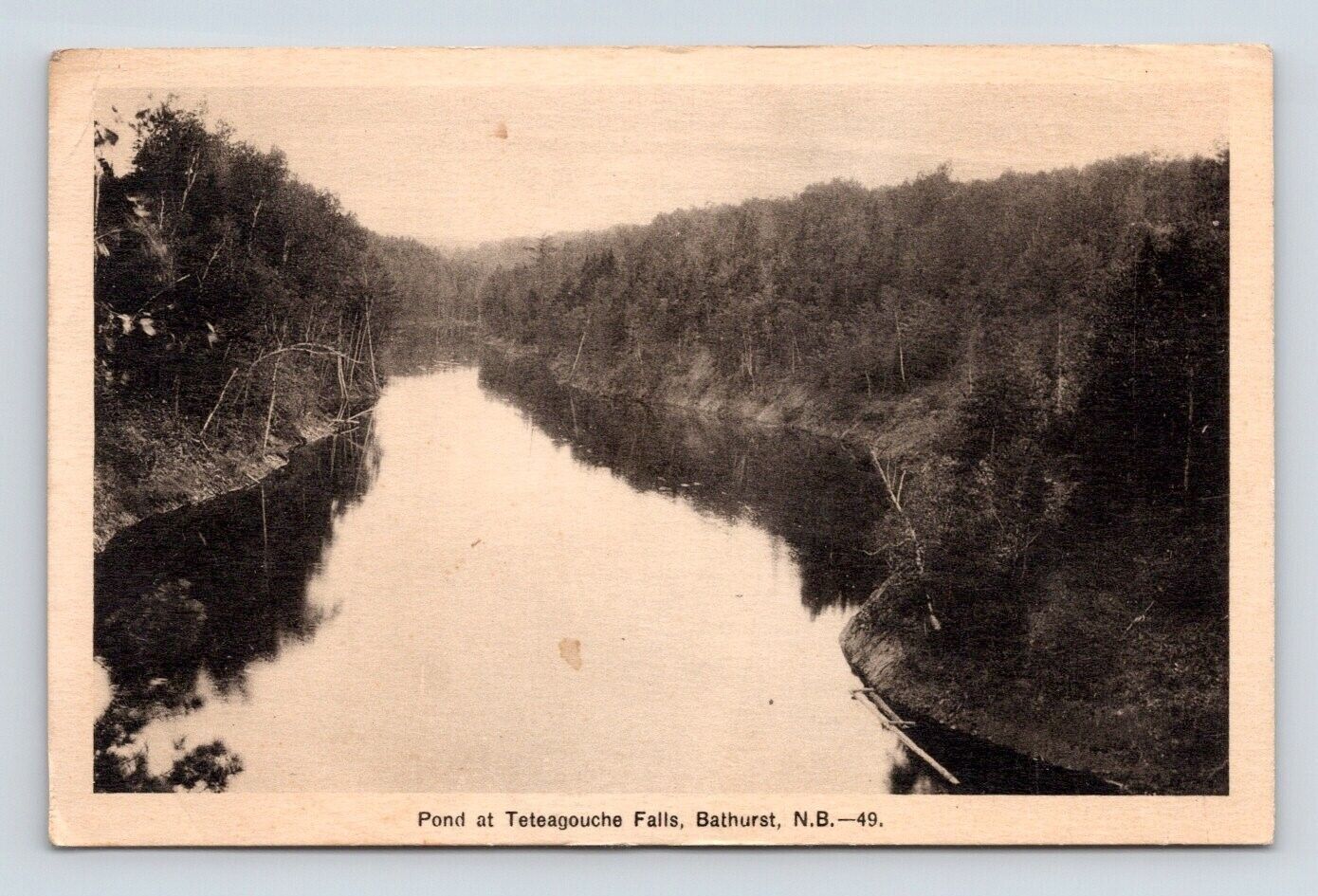 Primary image for Pond at Tetagouche Falls Bathurst New Brunswick DB Postcard B14