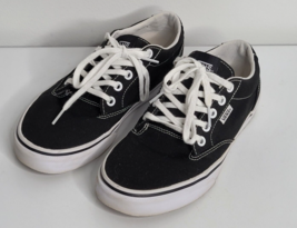 Vans Black Canvas Sneaker Shoes Lace Up Low Top Classic Women&#39;s Size 7 - £19.91 GBP