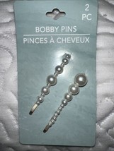 Gold tone and Pearl Wrapped Hair Bobbie Pins - $5.00