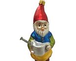 Garden Gnome with Watering Can Polish Glass Christmas Tree Ornament Made... - $49.98