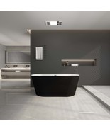 67&quot; Acrylic Freestanding Bathtub, Black Oval Soaking Tub - $1,352.64 CAD