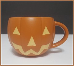 NEW RARE Pottery Barn Orange Halloween Jack  o Lantern Mug 17 OZ Stoneware - £31.89 GBP