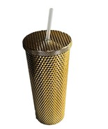 Gold Matte  Large Studded Holiday Tumbler, With Lid And Straw 24oz - - €27,93 EUR