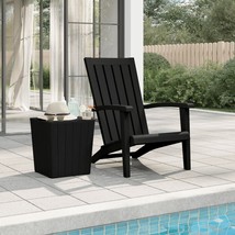 Garden Adirondack Chair Black Polypropylene - £91.19 GBP