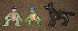 2013 Nickelodeon figure Ninja Turtles 2012 Viacom Playmates 2 mini Turtles 1 dog - £18.37 GBP