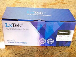 LxTek Compatible Toner Cartridge Replacement for Brother TN660 Black 2 Pack - $36.56