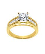 Precious Stars 14k Gold 1 3/4ct Princess Diamonette CZ Engagement Ring - $7,271.23 MXN+