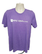 NYU New York University School of Professional Studies Women Large Purple TShirt - £11.68 GBP