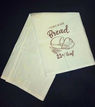 Kitchen towel, bread, large flour sack towel, embroidered tea towel - £11.32 GBP