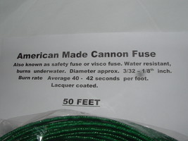American made cannon fuse 50 feet - $56.00