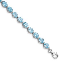 Sterling Silver Light Swiss Blue Topaz Bracelet - £260.58 GBP
