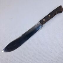 Vintage EKCO Stainless Bullnose Butcher Knife 7&quot; Blade wood handle Made ... - €16,28 EUR