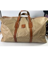 Celine Boston Travel Bag Macadam PVC Leather Canvas Light Brown Monogram XL - €300,42 EUR