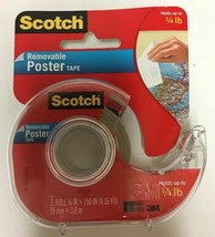 2 X Scotch Removable Poster Tape, 3/4-INCH X 150-INCHES, CLEAR,1 ROLL/PACK - £10.29 GBP