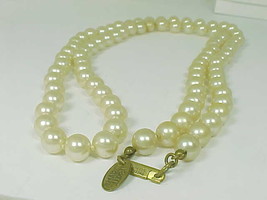 MIRIAM HASKELL Designer Signed Vintage 30 inches FAUX PEARL STRAND NECKLACE - £259.74 GBP