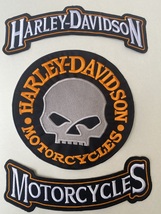 Harley Davidson Willie - G Skull Patch 3 Pcs Set Harley Davidson Motorcycle - £15.15 GBP