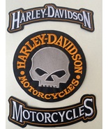 Harley Davidson Willie - G Skull Patch 3 Pcs Set Harley Davidson Motorcycle - £15.14 GBP