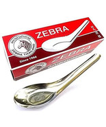 Lot 12 ZEBRA CHINESE THAI NOODLES TABLESPOONS SPOONS - £15.69 GBP