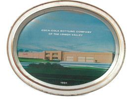 Coca-Cola Bottling Company of the Lehigh Valley Commemorative Oval Tray 1981 - $5.94