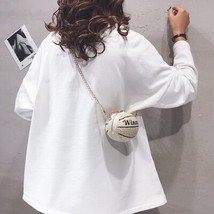 Mini Basketball Shape Fashion Shoulder Chain Bag for Women Crossbody Bag Purses  - £21.13 GBP