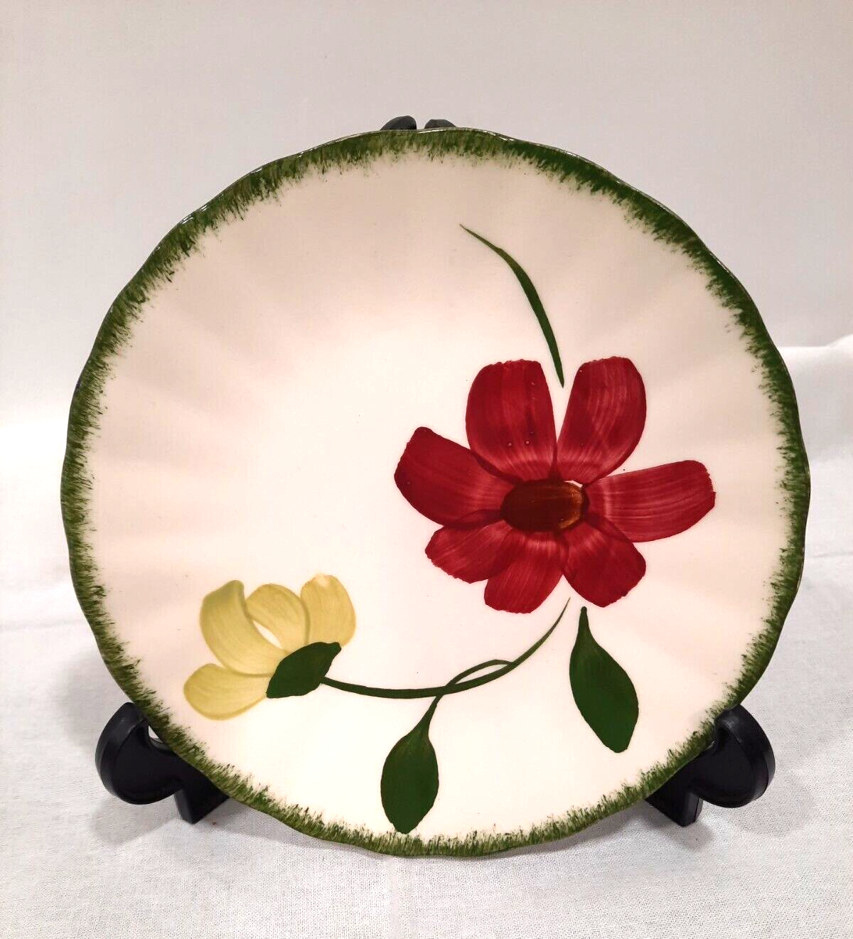 Blue Ridge Southern Pottery PAINTED DAISY 6 1/4” Bread Plate EUC