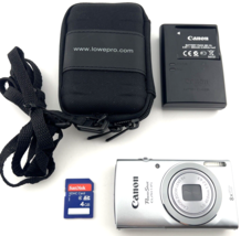 Canon PowerShot ELPH 135 Digital Camera Silver 8X Zoom Tested - £176.64 GBP