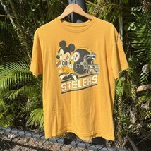 Disney X Junk Food Mens Pittsburgh Steelers NFL Graphic T-shirt Sz Large Yellow - $14.84