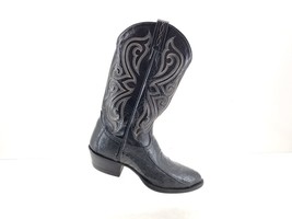 TONY LAMA  Ostrich Leg Vintage COWBOY Mens  Black  BOOTS  Style 9010 Siz... - £125.46 GBP