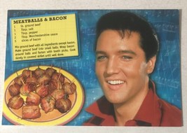 Elvis Presley Postcard Elvis In Red Meatballs And Bacon Recipe - $3.46