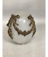 Vintage Brass Bows With Glass Globe - 8.5”H - $67.91 CAD