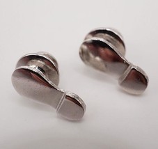 Silver Tone Pair of Footprint Pin Brooch - £11.89 GBP